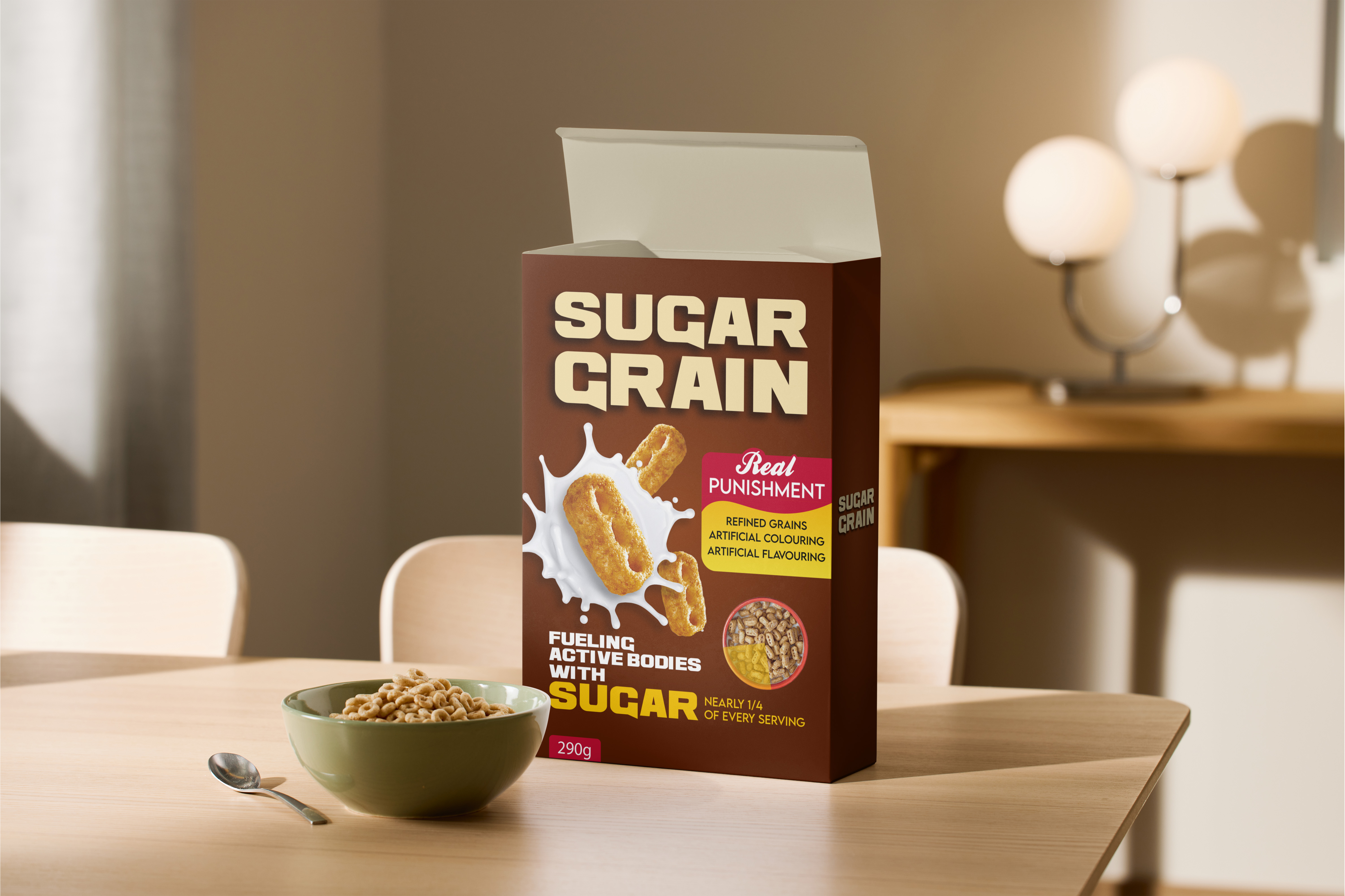 Behind The Label cereal packaging design